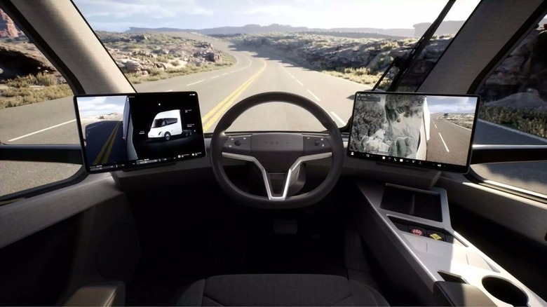 Tesla Semi interior driver view