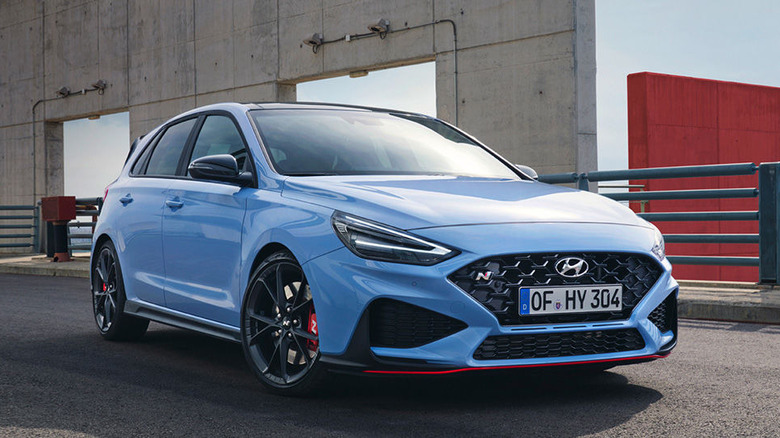 A Hyundai i30 N hatchback