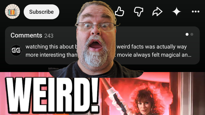 My face on top of a YouTube video