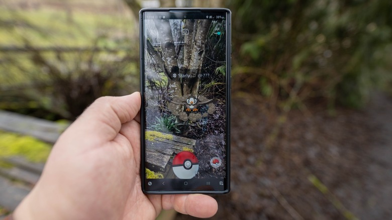 Pokemon Go being played on android