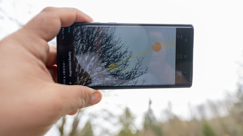 Photopills app being used on android phone