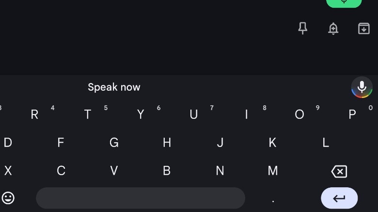 Google Assistant keyboard voice typing