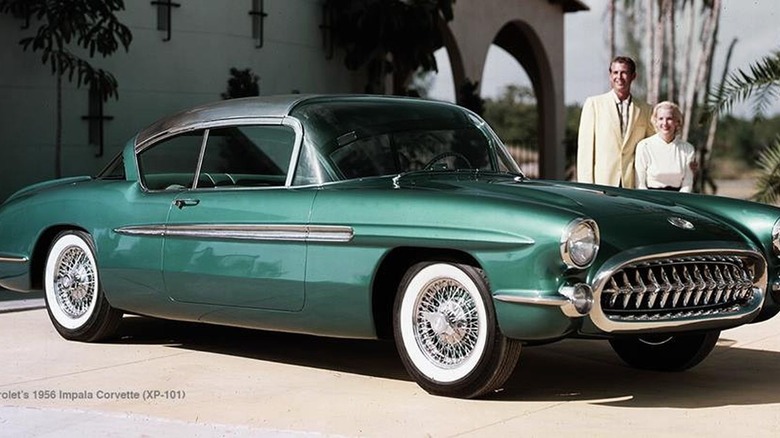 Metallic green 1956 Corvette Impala