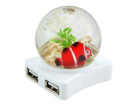 crystal ball usb hub with fish