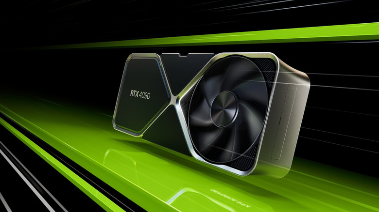 Nvidia GeForce RTX 4090 on digitally rendered background