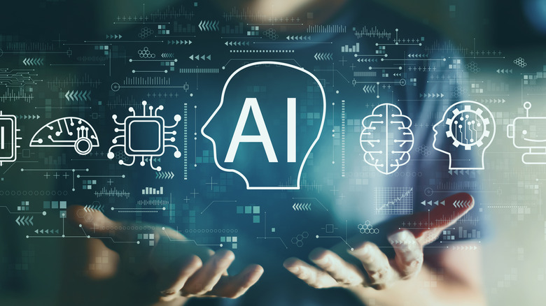 AI concept image with circuits