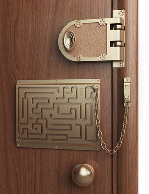 Defendius door chain maze