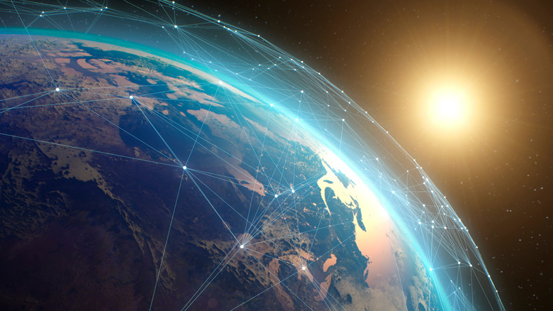 Satellite network global geostationary LEO