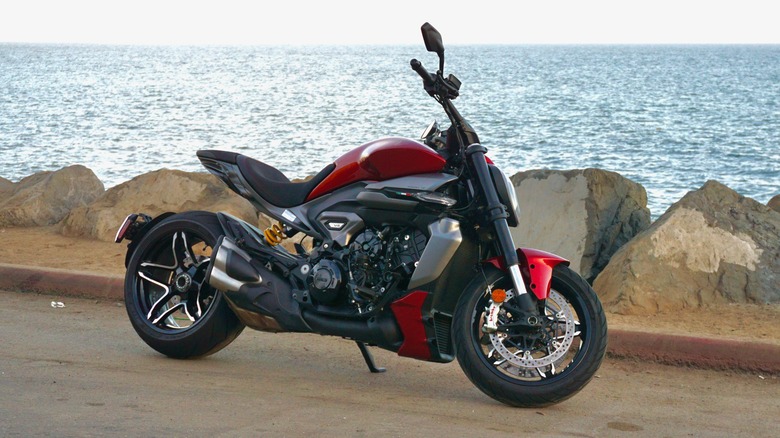 2026 Ducati XDiavel V4 parked at the beach