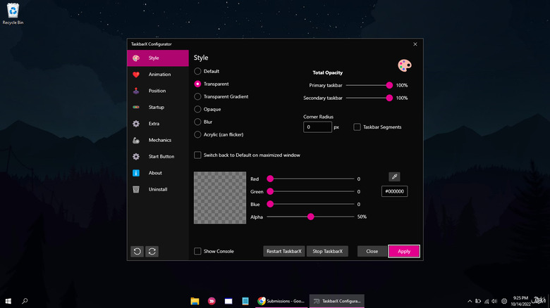 windows 11 desktop with taskbarx