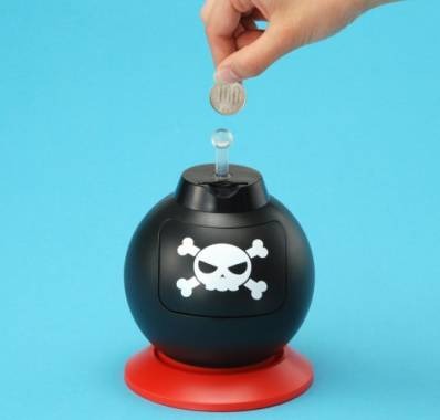 exploding time bomb piggy bank