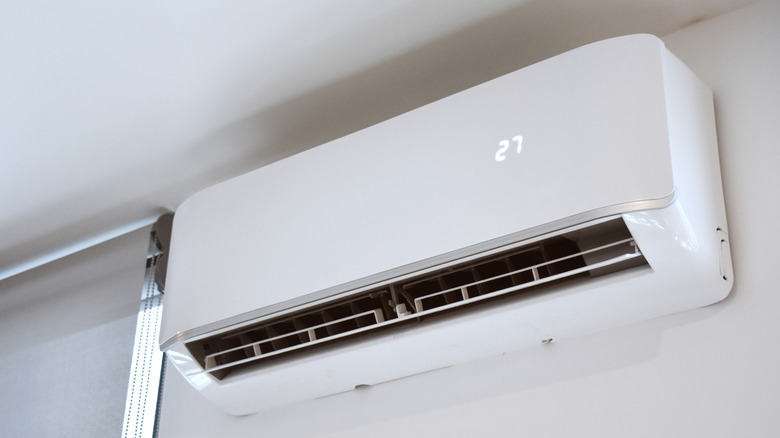 An indoor air handler for a mini split air conditioner.