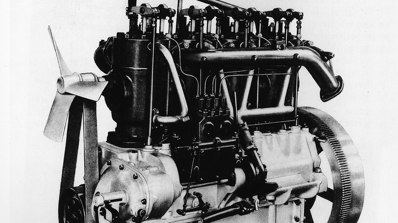 Close-up of OB 2 engine showing detail