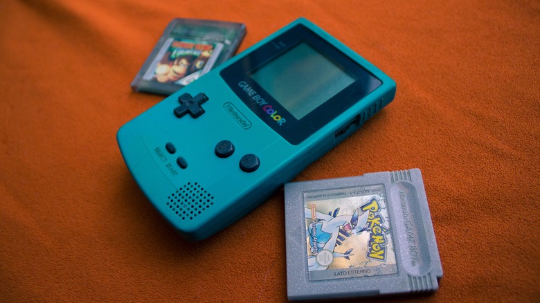 Nintendo Gameboy Color with two game cartridges