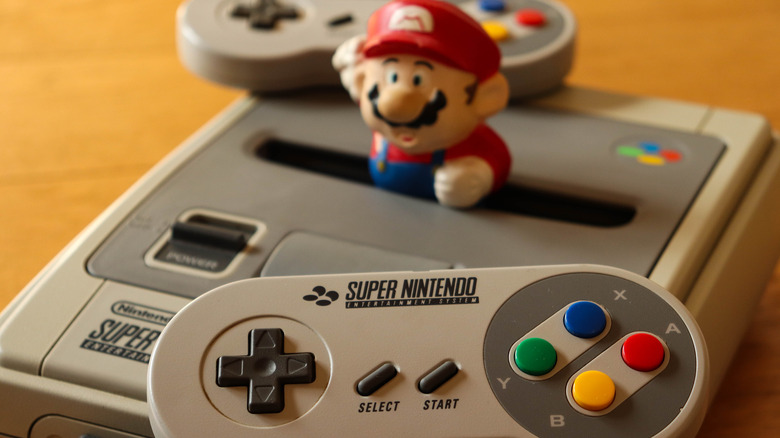 Super Nintendo Entertainment System with Mario