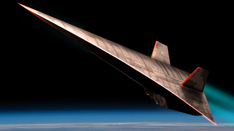 hypersonic vehicle flying over Earth