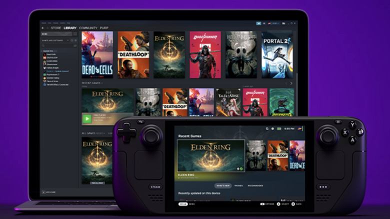 Steam Deck with laptop