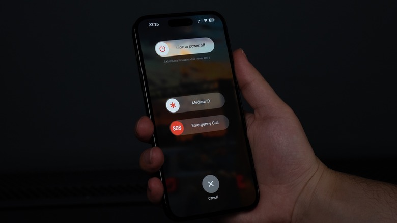 iPhone power off slider
