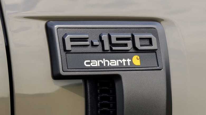 A Carhartt badge on the new Ford F-150
