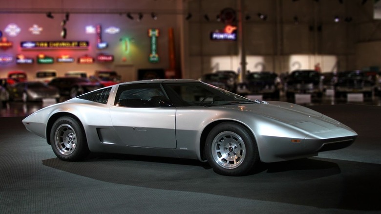 Chevrolet Aerovette prototype parked in car museum