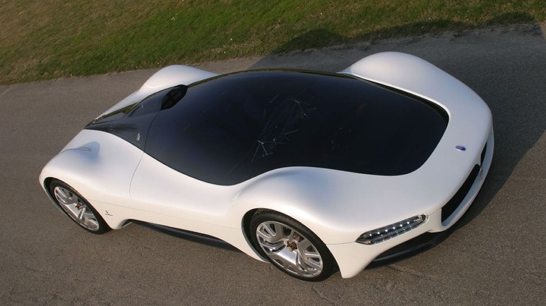 Maserati Birdcage 75th parked top view