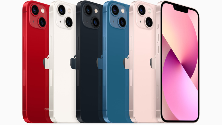 A selection of iPhone 13s