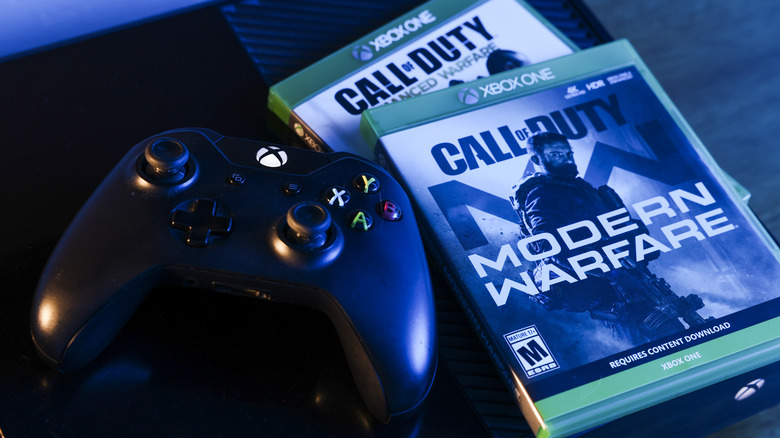 "Call of Duty" next to an Xbox controller