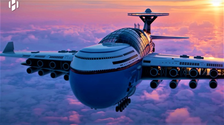 Sky cruise plane concept rendering