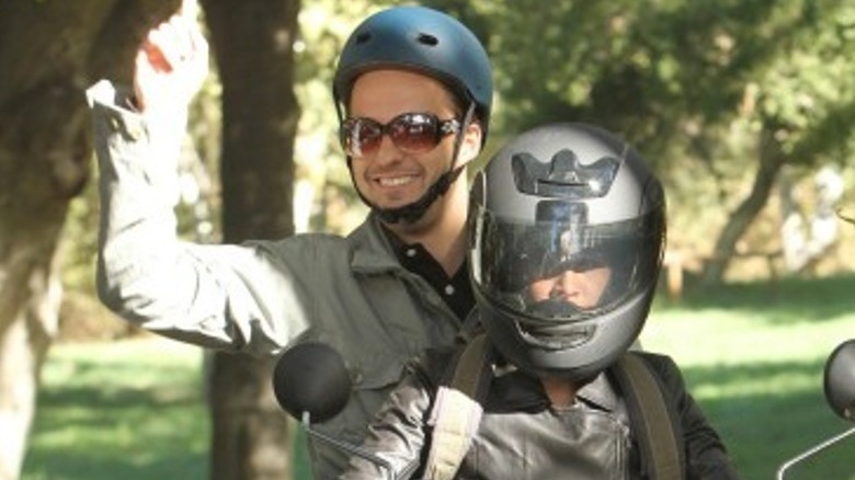 Angie and Nick on motorcycle
