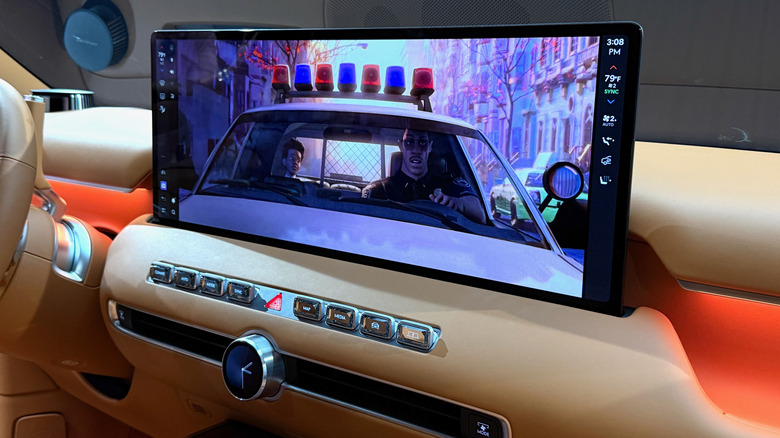2028 Genesis GV90 center screen in up position