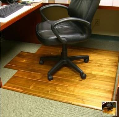 cherry hardwood office chair mat