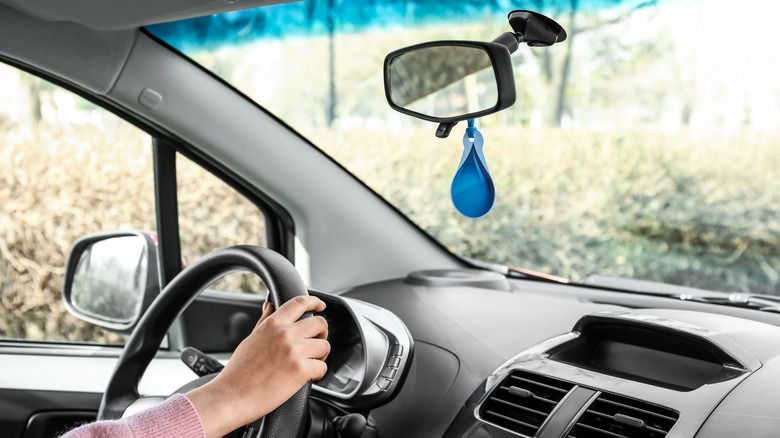 Car front with air freshener