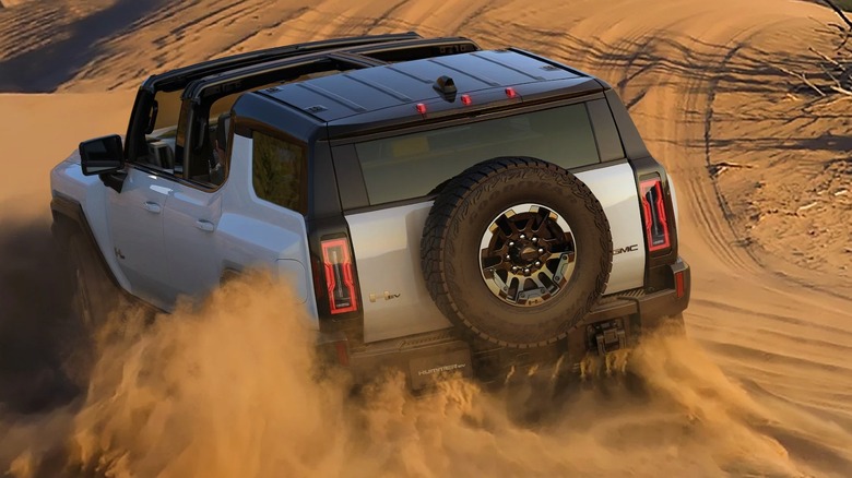 EV Hummer in desert 