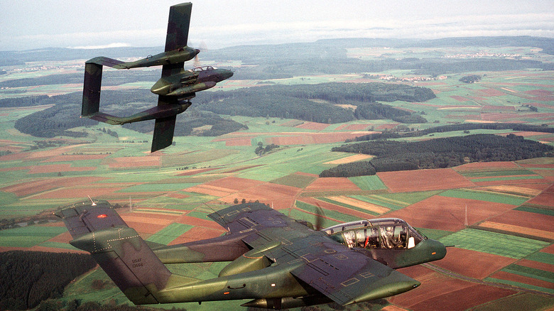 Two OV-10s flying in formation