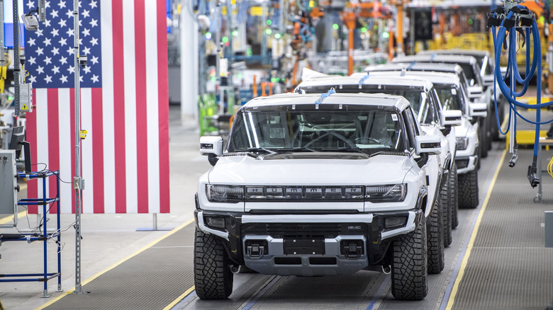 GMC Hummer EV production line