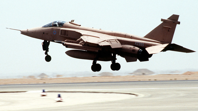 Jaguar aircraft taking off