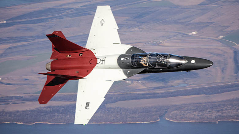 T-7A Red Hawk jet flying