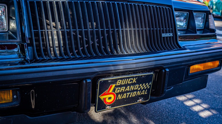 Buick GNX grille and license plate