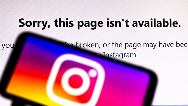Instagram account removed page