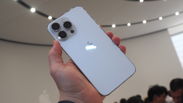 iPhone 14 Pro Max in hand