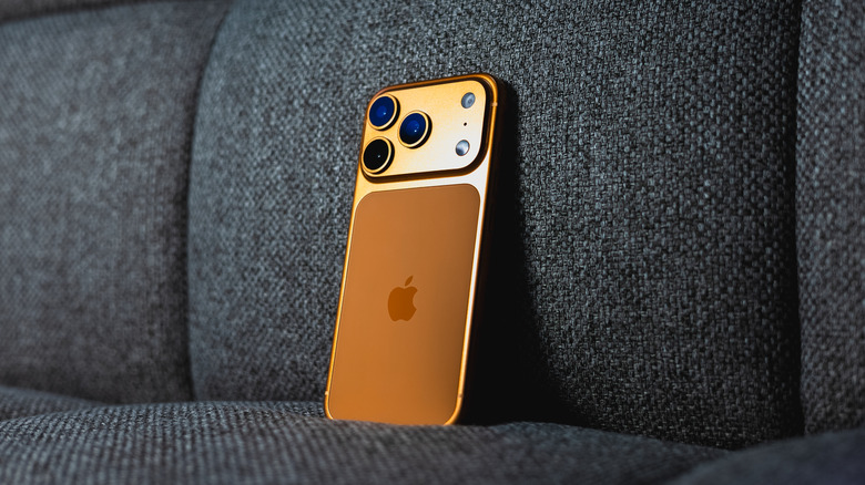 iPhone 17 Pro on a sofa