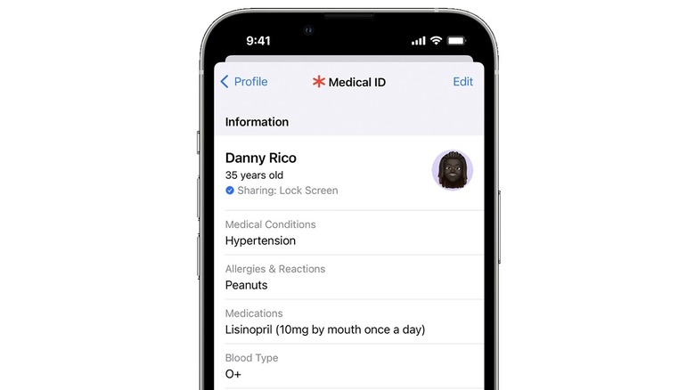 Medical ID on iPhone