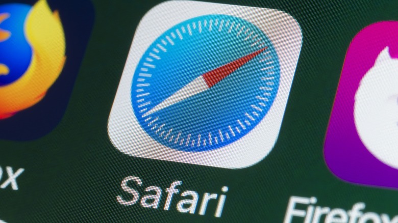 Photo of Safari's icon on a device's screen