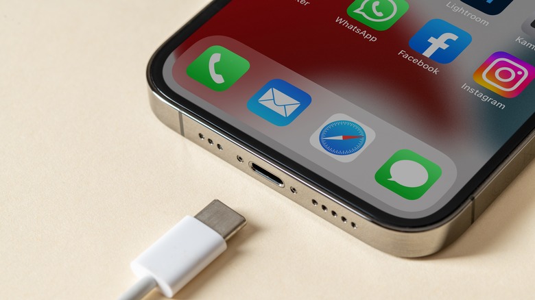 iPhone USB-C plug