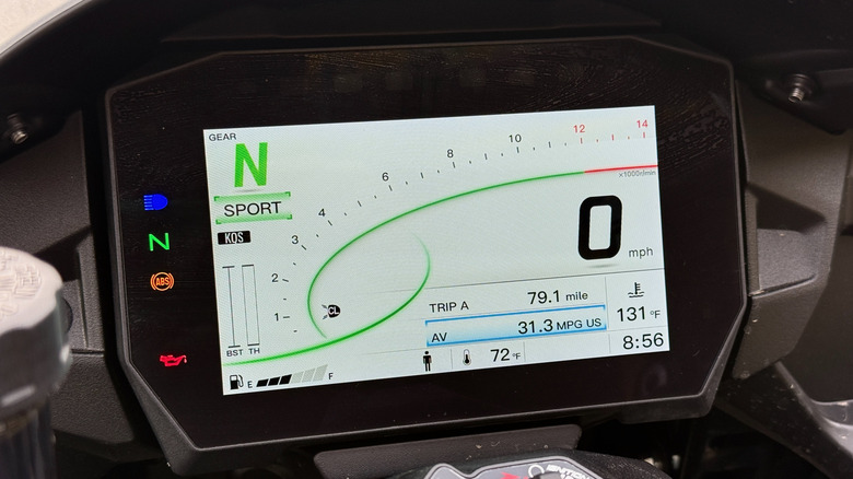 Kawasaki Ninja H2 SX rider screen