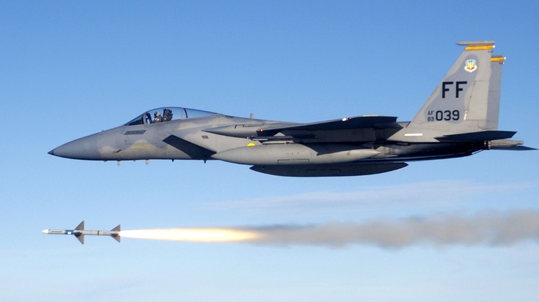 An F-15C firing an AIM-7 Sparrow