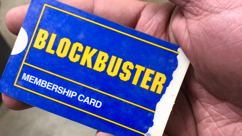 Blockbuster rental card