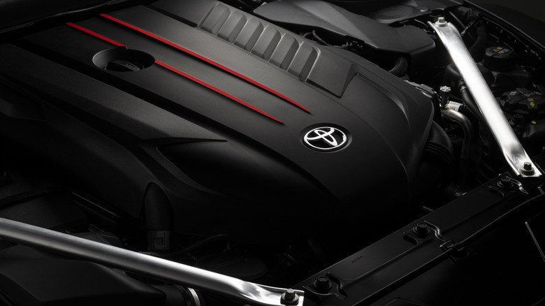 2026 Toyota GR Supra Final Edition straight six engine under the hood view