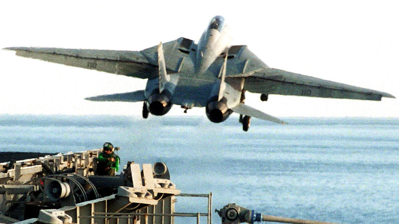 f-14 taking off