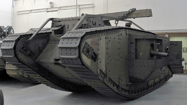 Mark IV tank in a museum